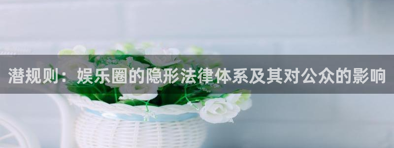 欧陆平台平台管网入口：潜规则：娱乐圈的隐形法律体系及其对公众的影响